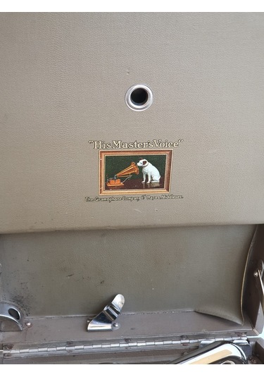 His Master'S Voice Antika Çanta Gramofon 074 Kurma Kolu Eksik