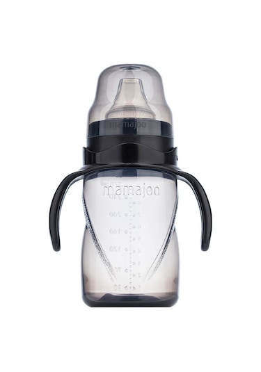 Mamajoo Kulplu Akıtmaz Eğitici Bardak Black 270 ML & Anti-Kolik B Siyah