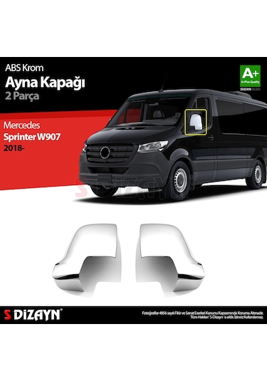 S-dizayn Sprinter W907 Abs Krom Ayna Kapağı 2 Prç. 2018 Üzeri