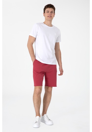 U.s. Polo Assn. Erkek Vişne Şort Örme 50307289-vr223 Vişne
