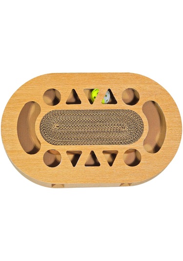 Suntek Kedi Scratcher Parça Zili Topu Eğlence Plakası Oval