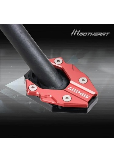 Xuweiwei Red Motorcycle Kickstand Pad Z125 2018-2024 Anti Sinking Soft Ground Side Stand Foot Extension Plate Support