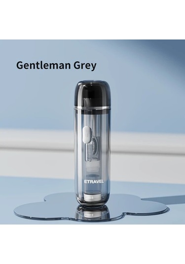 Techbloom Portable Gray Katlanabilir Seyahat Dis Fircasi Seti Ortodontik Dis Fircasi Dis Macunu Ve Bardakli Otel Kiti 11.8x5cm Çift Kişilik