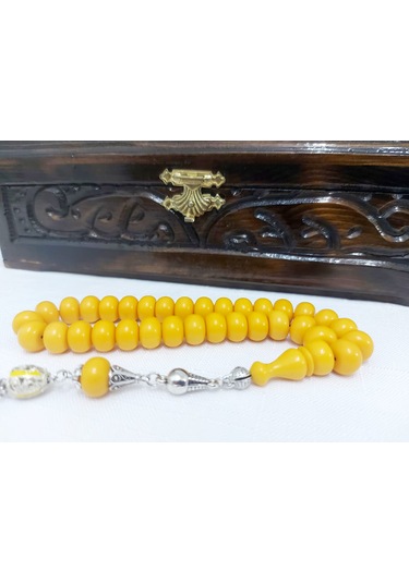 Tekerlek Modelde Sarı Bilek Boy Katalin Tesbih.ölçü 7x11