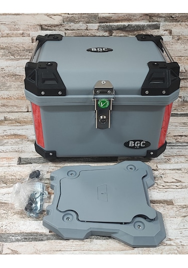 Motosiklet Arka Çantası 45 Lt Sert Plastik Nardo Gri 45lt