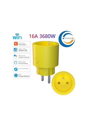 Xuweiwei Kanuni Wifi Akıllı Soket Beyaz 1 Paket 16a Sarı Graffiti Uygulaması