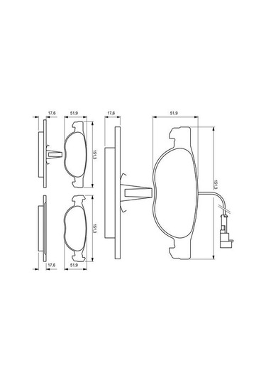 Alfa Romeo 146 1.6 1995-1997 Bosch Ön Balata N11.2783