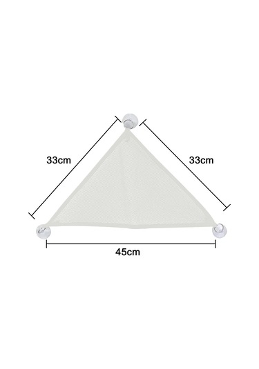 Jeehugo Küçük Sürüngenler İçin Üçgen Ağ Desenli Açık Havalandırmalı Yatak, 3 Emme Çubuğuyla Kolay Kurulum, Dayanıklı Beyaz Kumaş, 2 Adet