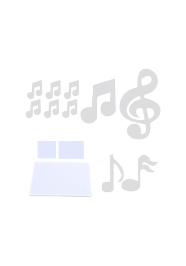 Shineyee Pvc Müzik Notası Dekoratif Duvar Sticker, Cam Gibi Ayna Yüzeyli, 3d Relief, Canlı Odası Tv Arka Planı, Ev Dekoru, Sağlıklı Ve Dayanıklı, Kolay Kurulum Gümüş