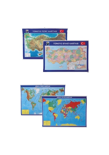 Gülpaş Dünya ve Türkiye Haritası 70X100CM