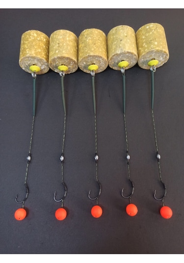 Küspe Aparatlı Yüzen Turuncu Toplu Sazan Takımı 5 Li Set Küspe