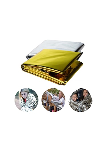 Sunup Soğuk Ve Sıcak Tutan Çift Taraflı Gold Acil Durum Battaniyesi