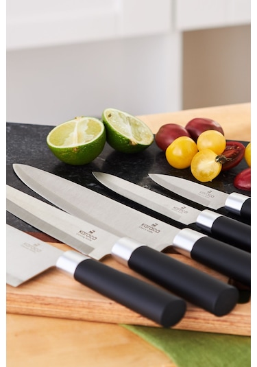 Karaca  Skycut 6 Parça Standlı Satırlı Bıçak Seti Siyah