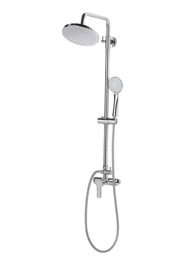 Beliani Silver Mikser Duş Seti,yağmur Başlıklı Şık Ve Dayanıklı Duş Sistemi Gri Kod 004085