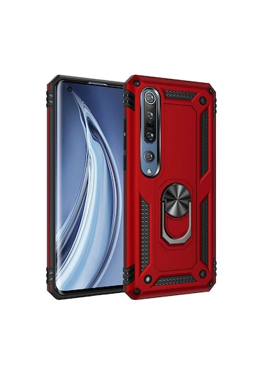 Rba Aksesuar Mi Note 10 Lite Kılıf Rba Vega Kapak - Kırmızı Kırmızı