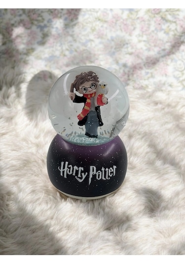 Mobgift Harry Potter Model 2'li Mini Boy Kar Küresi Süpürgeli Ve Baykuşlu 6 Cm