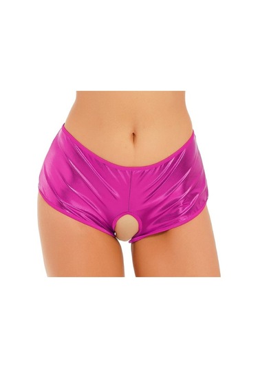 Fantezi Pembe Özel Bölgeleri Açık Parlak Külot Bc0047