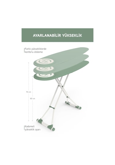 Perilla Premium Ütü Masası - Yeşil Yeşil