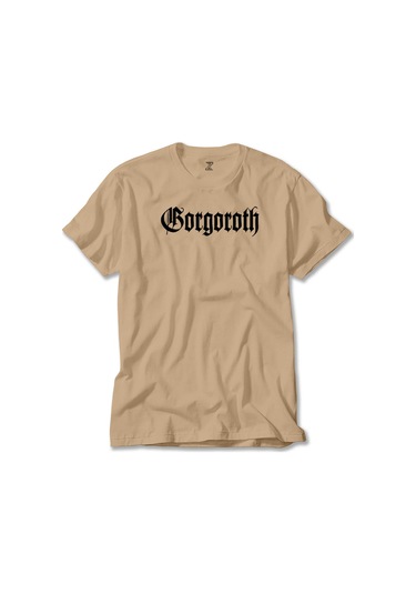 Gorgoroth Text Logo Krem Tişört Krem