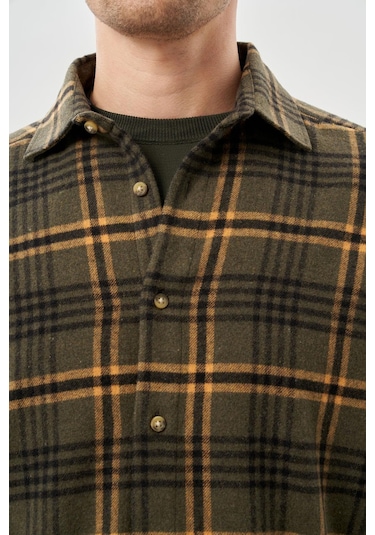 Antrasit Yünlü Ekose Desen Yumuşak Yaka Cepsiz Uzun Kol Casual Comfort Fit Gömlek 1004245227 Antrasit Antrasit Yünlü Ekose Desen Yumuşak Yaka Cepsiz Uzun Kol Casual Comfort Fit Gömlek 1004245227 Antrasit