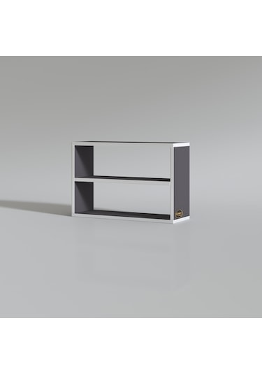 Kenzlife Kitaplık Nihan 040 060 20 Gri Duvar Rafı