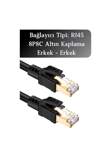 Mn6 M110xf Cat8 Kablo 10 Metre/40gbps-2000mhz-26 Awg-s/ftp-cat8 Ethernet Kablosu
