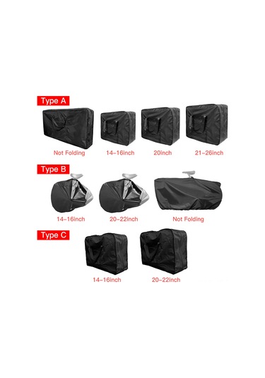 Jeemson 14-16 İnç Katlanır Bisiklet Taşıma Çantası - Hafif Ve Dayanıklı 420d Çok Renkli