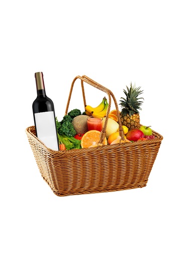 Homyl Yürüyüş Için Piknik Sepeti El Yapımı Gıda Kabı Gosterildigi Gibi