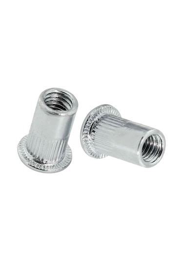 M8 Geniş Kafa Yuvarlak Somun Perçin 100 Adet