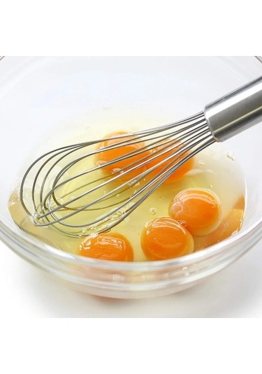 Yasammerkezi No.3 Tarzı Stainless Steel Egg Beater Balloon Wire Whisk Manual Rotating Mixer Egg Cream M Beyaz