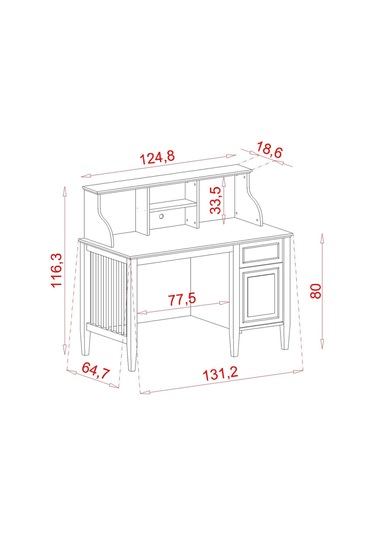 Meltem Kids Joy Genç Odası Çalışma Masası Beyaz