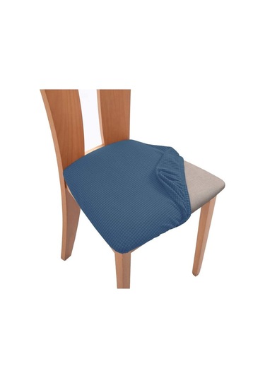 Gece Mavisi Polar Polar Sandalye Minder Örtüsü Streç Ucuz Yemek Minderi Koltuk Kılıfı Arkalığı Olmadan Koruyucu Mutfak Sandalyeleri Otel Ev