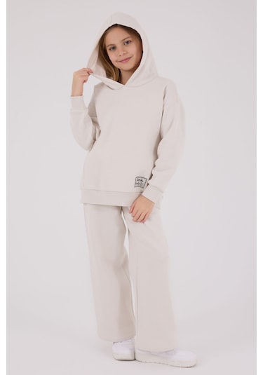Rolypoly Kız Çocuk Beyaz Eşofman Takımı Rp3692-c-v1 KREM