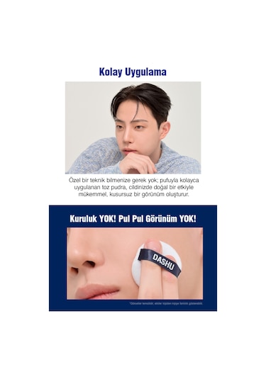 Dashu Mens Oil Cut No Sebum Powder Beyaz