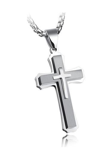 Gümüş Opk Retro Geçişli Kolye Erkek Hediye Gümüş