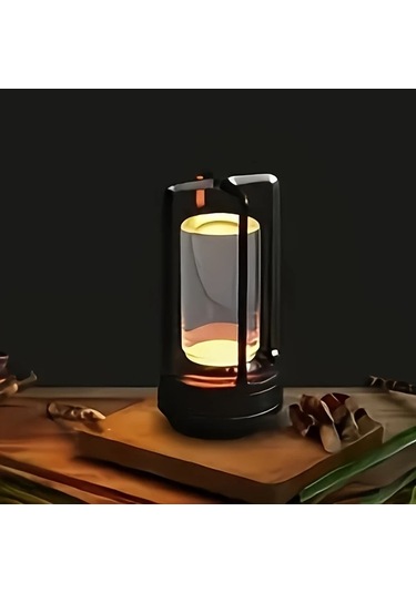 Willowhaven Black Led Masa Lambası Yatak Başı Göz Koruma Usb Şarj Gece Işığı Taşınabilir Kamp Lambası Füme