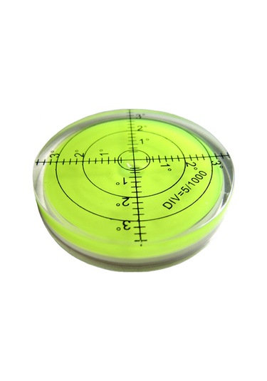 Hangfox 60x12mm Çaplı Evrensel Seviye Niveli - Ölçü Çizgili Dairesel Hava Balonu İle Düzlem Ve Makine Seviyesi Ölçümü