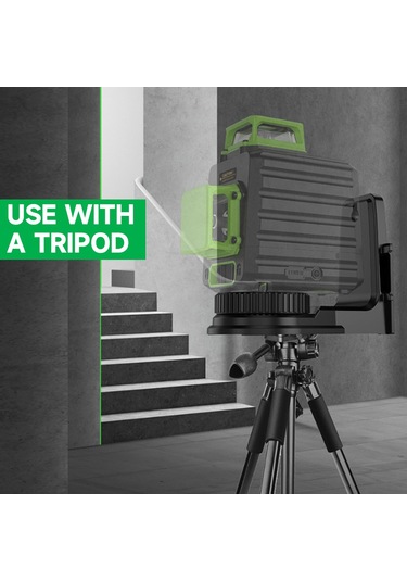 Hangfox Abs Malzeme Manyetik Duvar Montajlı 360 Döner Laser Seviye Aleti, Çok Hatlı Seviye Aleti İçin Tutucu