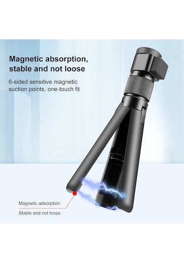 Sones Insta360 X3 / X4 Puluz Döner Saplı Masaüstü Tripod Standı Siyah