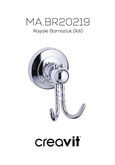 Creavit BR20219 Royale Bornozluk (İkili) Krom