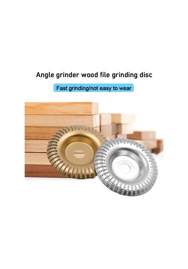 Skycity Ahşap Şekillendirme Diski, Açımlı Taşlama, 100mm Yaylı Yüzeyli, Altın, Yüksek Karbon Çelik, Ahşap İşleme Aracı