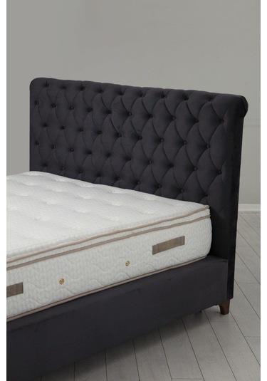 160x200 Deluxe Baza+başlık+yatak Antrasit