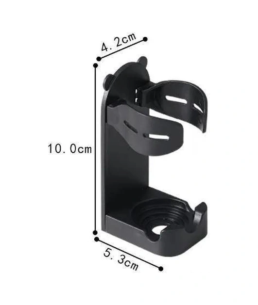 Youmex Banyo Abs Plastik Tutucu, Elektrikli Fırça Ve Tıraş Makinesi İçin, Delme Yok, Otomatik Yapışkan, Su Birikmesi Önleyici, Beyaz, 1 Adet Siyah