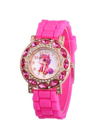 Samdoo Kız Çocukları İçin Mavi Kuyruklu Teknoşer Yüzükü, Zeytinli Kordon, Kvartz Hareketli Moda Kol Saati Diğer