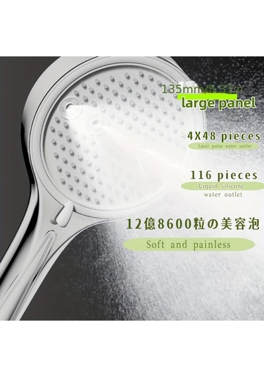 Oldfriend Koyu Gri Duş Başlığı El Duşu Hortumu Filtreli Çok Fonksiyonlu Banyo Koyu Gri