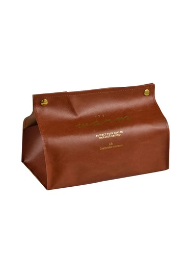 B-dayanıklı Masaüstü Peçete Pompalama Kağıt Mendil Pratik Çok Fonksiyonlu Klasik Deri Saklama Kabı Ev Dekor