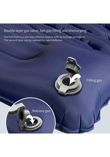 Gm-am25 Naylon + Tpu Şişme Uyku Mat Pres Tipi Şişirme Hava Yatağı Yastık İle Kamp Pedi 001