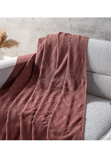 Adora Koltuk Şalı Gül Kurusu - 130x170 Cm