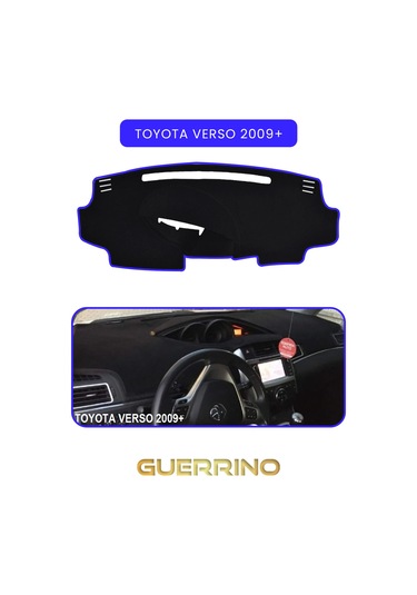 Toyota Verso 2009+ Torpido Koruma Kılıfı Mavi Kenar