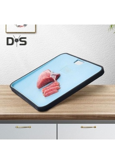 Novahub Kolay Temizlenebilir Mavi Kesme Tahtası - Çift Taraflı Et Sebze Doğrama Mat - Ev Mutfak İçin Mavi